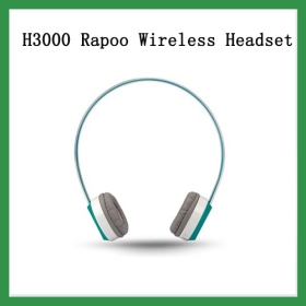Free Shipping ! New H3000 Rapoo  Tiny Wireless Headset Rechargeable computer headphone blue