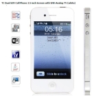 TC Dual SIM Cell Phone 3.5 inch  Screen with Cheap WiFi  TV Mobile Phone(white)