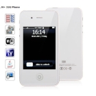 3.15 inch i4S+  Wifi Analog TV Java Quad Cards  Screen Cell Phone (White)