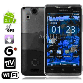 X15i 4.3 " pantalla táctil capacitiva del androide 2.3.4 del GPS WIFI TV Bluetooth 3G WCDMA teléfono móvil elegante dropshipping