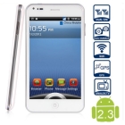 5.0 inch A5S Android 2.3 3G Smartphone Dual SIM Capacitive  Screen WCDMA+GSM with WiFi GPS Analog TV (White)