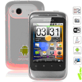 Free Shipping G13 Android 2.2 Smartphone WiFi Dual SIM  Screen Quad band Android CellPhone (white)