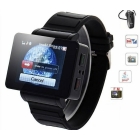  1.75 inch  Screen Single SIM with FM Java Watch cell Phone (BlACK)