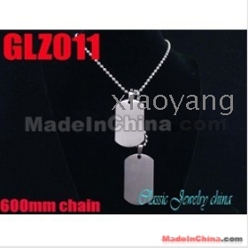 Wholesale - 3.000mm chain 316L stainless steel private tags pendant man male necklace chains set GLZ011