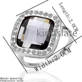 good price Free shipping hot sell Beautiful fashion 18KGP gold plated charm new Elegant Special Noble Unique new Rhinestone crystal ring jewelry High quality best gift GPR73