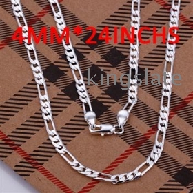 2012 Lowest price Free shipping 10pcs/lot top hot sell Beautiful fashion  charm new Elegant Special Noble Unique 4MM 24inch chain necklace jewelry High quality best gift N102