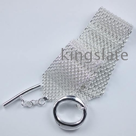 Gratis levering 10pcs/lot hot sælge mode smykker 925 sølv charm nye mesh kæde til o armbånd bedste pige gave H04