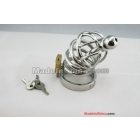 Small stainless steel with catheter chastity device A502
