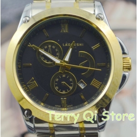 2012 Lastest Fashion watch Watches Man Wrist watch Stainless S. wristwatches Free shipping Black