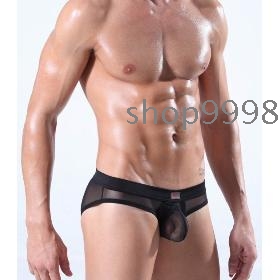 biancheria intima sexy gay sacchetto di seta mutandine pene vedere attraverso intimo maglia Sheer Mens guaina lingerie pene garza slip