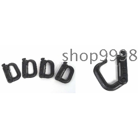 4pcs Hot Grimloc D-Ring Locking Molle Carabiner Pack Black