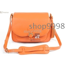 PU Leather Camera case Tassel pendant  camera bag liner package oange