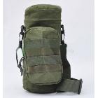 Hot Tactical Pattern Canteen Kettle Water Bottle Pouch Molle With Small Mess Pouch Cover OD Green