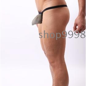 2pcs sexy mens lace Mesh gauze Penis sheath gay male jockstrap ass See through g-string thongs