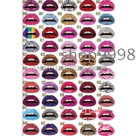 50pcs  Latest Lip Tattoos Favor PARTY TREND Temporary Lips Tattoos Various Glitter stickers