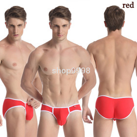 low-rise satin underpants Pouch Penis sheath Mens Comfortable Modal Underwear male briefs shorts for man