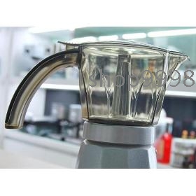 Elektromos Moka Pot Stainless Steel Espresso Moka készítő olasz kávé forgó alap 300ml