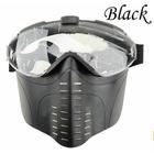 Anti-Fog tactical Electric Ventilated Full Face Fan Ventilation Mask Goggles Clear Lens for Airsoft Paintball Military Survival War black