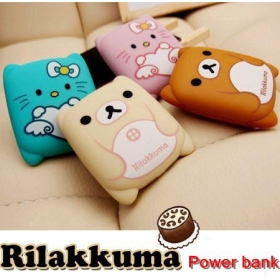 2800mAh Rilakkuma portable Mobile Power bank Charger 4 kinds of style can be mixed choice external battery 