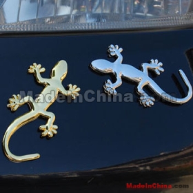 free shipping (2pc/pack) matel alloy wall gecko universal style 3D car Emblems/car logo/car standard/car brand/car trademark/car badge for auto 