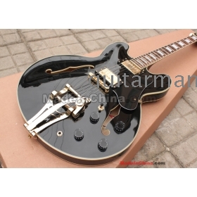 New Arrival  Black hollow body Electric guitar   stock Top guitars  - -xXx30