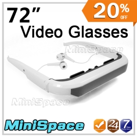Iwear Dynamic Video Szemüveg 72 hüvelykes Virtual Screen Video Player szemüvegek Cinema Eye Glass Video lejátszók iPhone iPad iPod