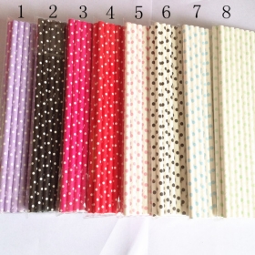 Free Shipping  1600pcs 8 Colours Mini Polka Dot Paper Straws Mix Drinking Paper Straws Wholesale (You Can Choose The Colours You Need)