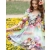 O envio gratuito de 2012 novas mulheres moda Hawaii impressão vestido de chiffon 419B - 3007 vestidos de saia