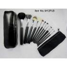 Factory Direct!10 Set New Cosmetics 12 Pieces Brush Sets+Leather Pouch!!With Numbered!
