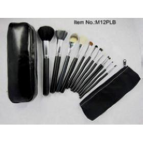 Factory Direct!5 Set New Cosmetics 12 Pieces Brush Sets+Leather Pouch!!With Numbered!