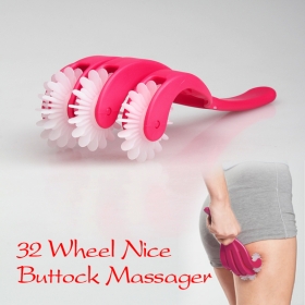 Wholesale-Kit Cellulite Nice Buttock Massager 32 Wheel Helper Stress Soft Slim Tool Beauty#G541