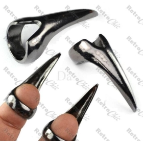 Wholesale-BLACK CLAW finger nail TALON FINGERTIP RING long nails GOTH,rock,PUNK CLAWS tip#A-45