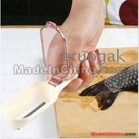 Wholesale -Kitchen Product Health Security Fast Remove Fish Skin Scraping Fish Scale Brush #-E3