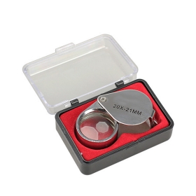 Wholesale -20 x 21mm Jeweler Loupe Eye Magnifier Magnifying Glass Triplet Mini#G804