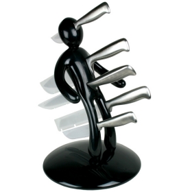 Voodoo Knife Block Set Unique Knife Holder / Voodoo Knife Set Black # G67