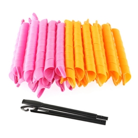 Wholesale -Magic Leverage Circle Curl Formers Spiral Ringlets New 50pcs 20inch Hair Curler#N723