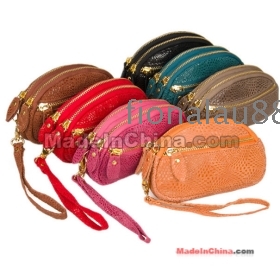 072801 Women Fashiong Leather Wallet mobile phone pouch Leather Handbags Totes Clutch Hand bag 