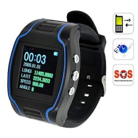 CRT19N GPS Tracker Wrist Watch Real-time GSM GPRS Security Surveillance Quad Band SOS 