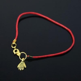 wholesale-Kabbalah Red String Hamsa Hand Golden / Silver Colour Bracelet