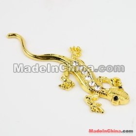 Automotive Udvendig bil stickers 3D Decal Gecko Chrome Badge Emblem Car Sticker Golden