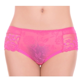 Ultra-mince dentelle brodé sexy culotte en soie de glace charme sans couture sous-vêtements féminins brefs