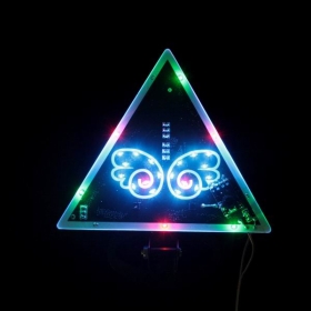 Car Electronics lichtbalken Driehoek vlinder patroon LED Kleurrijke Auto Waarschuwing Light New