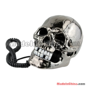 Halloween-Schädel- Telefon Kreative Phone Kito Telefon Lustiges Telefon Schwarz