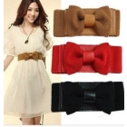 2012 new Han edition bowknot elastic wide belt  Wholesale & retail Free shipping 