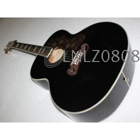 Оптовая Черный J200 акустической гитары полые китайской гитара / бесплатная поставка