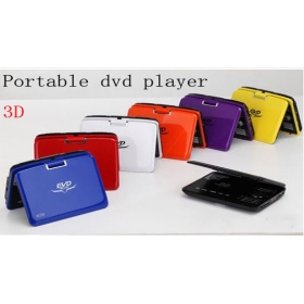 free shipping 7.0 inch 270 Degree Rotating+TFT LCD Screen+Super Slim+Analog TV+Game+FM+Built-in Battery Car Portable DVD Player