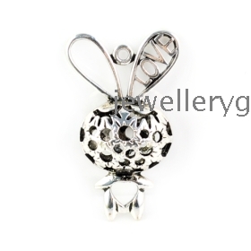 Wholesale jewelry accessories ,free shipping  hollow out style alloy rabbit pendant ,pt-326