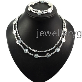 Free sjipping necklace ,fashion alloy bunch necklace and bracelet set ,NL-1658