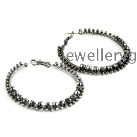 Wholesale jewelry ,free shipping earring 12 pair/lot ,fashion hoop beaded ornament earring ,ER-554
