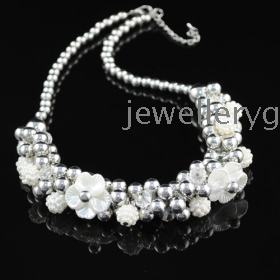 Free shipping ,fashion new style beaded necklace and bracelet set ,nl-960